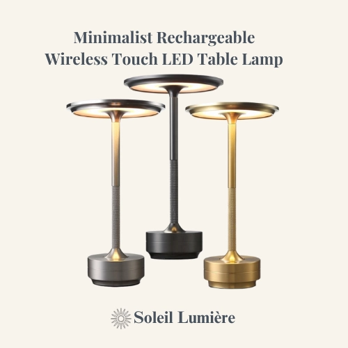 Minimalist Rechargeable Wireless Touch LED Table Lamp Soleil Lumiêre